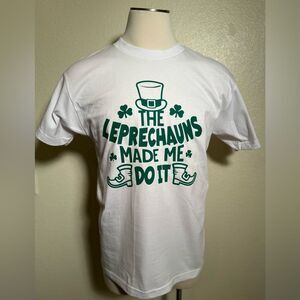 S-2XL THE Leprechauns MADE ME DO IT T SHIRT St PATRICKS DAY UNISEX 100% cotton